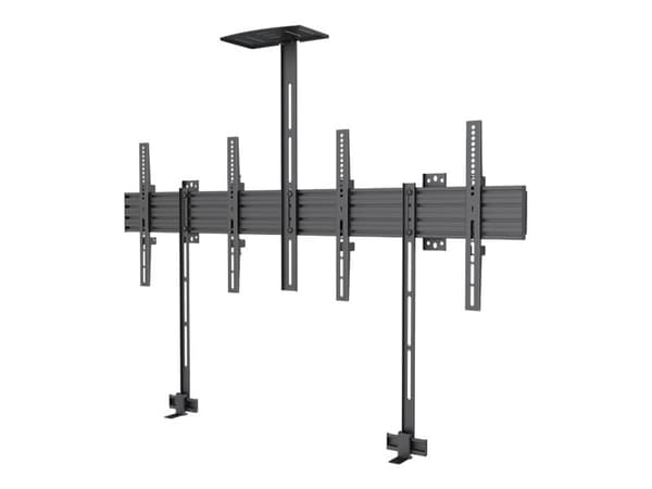 Multibrackets M Pro Series Side by Side with brackets 400x400 - Brakett - for 2 LCD-skjermer - aluminium, stål - svart - skjermstørrelse: 32"-65" - v Sort