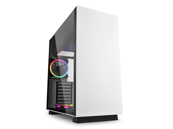 Sharkoon PURE STEEL - Tower - utvidet ATX (E-ATX) - ingen strømforsyning - hvit - USB/lyd