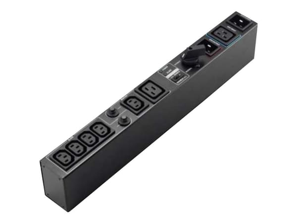 PowerWalker MBS - Ohituskytkin (rack-versio) - AC 208/220/230/240 V - lähtöliittimet: 6 - 19" - musta