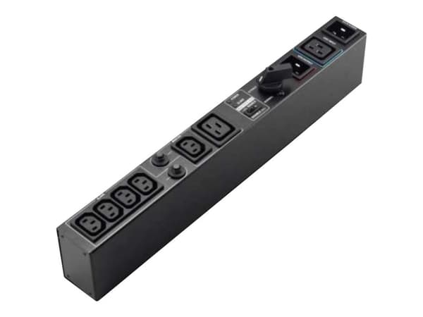 PowerWalker MBS - Ohituskytkin (rack-versio) - AC 208/220/230/240 V - lähtöliittimet: 6 - 19" - musta