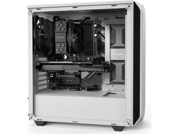 be quiet! Pure Base 500 - Minitower - ATX / Micro-ATX / ITX - ingen strømforsyning - USB / Audio - Hvit (inkl. 2 x Pure Wings 2 vifter)