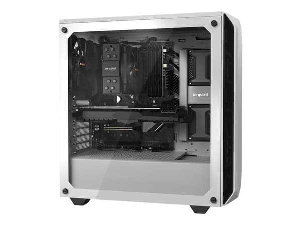 be quiet! Pure Base 500 Window - Minitower - Tempered glass - ATX/Micro-ATX/ITX - inget nätaggregat (ATX / PS/2) - vit - USB/ljud