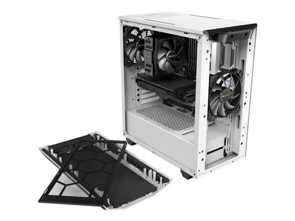 be quiet! Pure Base 500 Window - Minitower - Tempered glass - ATX/Micro-ATX/ITX - inget nätaggregat (ATX / PS/2) - vit - USB/ljud