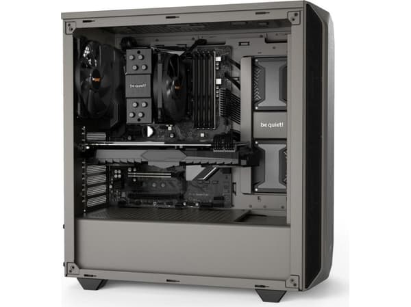 be quiet! Pure Base 500 - Minitower - ATX/Micro-ATX/ITX - ingen strømforsyning - USB/Lyd - Grå (Inkl. 2 x Pure Wings 2 blæsere)