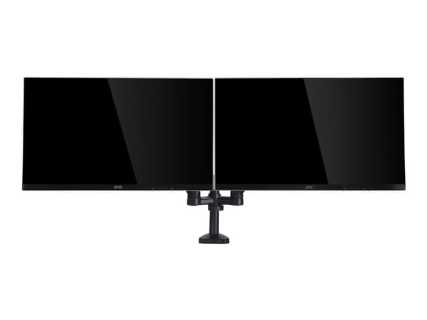 AOC AD110D0 - Monteringssats - justerbar arm - för 2 LCD-bildskärmar - aluminiumlegering - skärmstorlek: upp till 27 tum - disk-monteringsbar