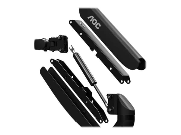 AOC AD110D0 - Monteringssats - justerbar arm - för 2 LCD-bildskärmar - aluminiumlegering - skärmstorlek: upp till 27 tum - disk-monteringsbar Svart