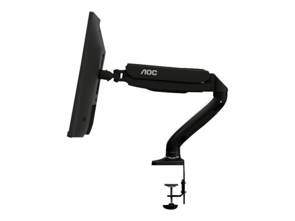 AOC AS110D0 - Monteringssett - justerbar arm - for LCD-skjerm - aluminiumslegering - svart - skjermstørrelse: inntil 27" - skrivebordsmonterbar