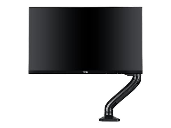 AOC AS110D0 - Monteringssett - justerbar arm - for LCD-skjerm - aluminiumslegering - svart - skjermstørrelse: inntil 27" - skrivebordsmonterbar Sort