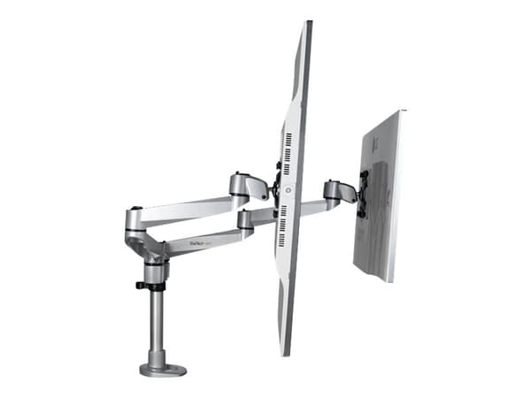 StarTech.com Skrivbordsmonterad arm för dubbelskärm - Svängbar - Premium - Monteringssats - justerbar arm - för 2 LCD-bildskärmar - aluminium - silve