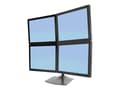 Miniatyrbilde 1 av 5: Ergotron DS100 Quad-Monitor Desk Stand - Stativ - for 4 LCD-skjermer - aluminium, stål - svart - skjermstørrelse: inntil 24" - skrivebord