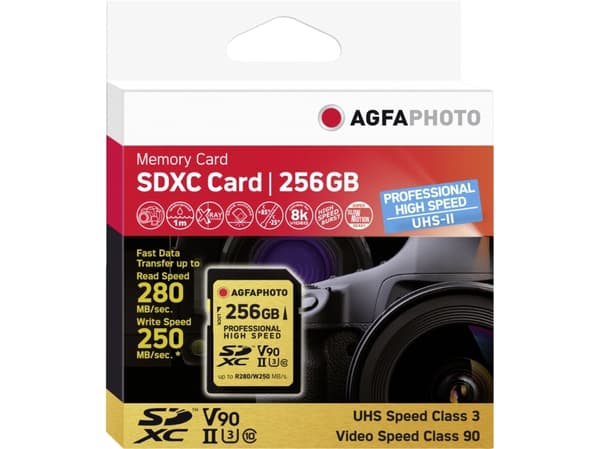 AgfaPhoto 10623 256 GB MicroSDXC Class 10 UHS-II 280 MB/s 250 MB/s