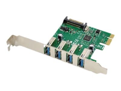 Conceptronic EMRICK U34, 4-ports USB 3.0 PCI Express-kort PCI Express Kort PCIe Grønn