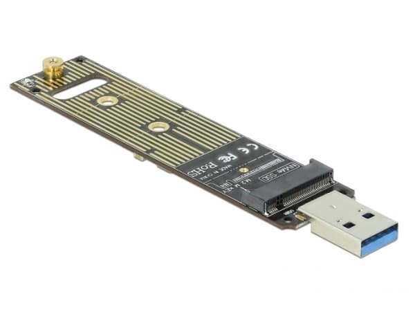DeLOCK - Lagringskontroll - M.2 - M.2 NVMe-kort - 10 Gbit/s - USB 3.1 (Gen 2)