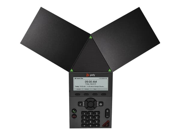 Poly Trio 8300 - Konferanse-VoIP-telefon - med Bluetooth-grensesnitt - IEEE 802.11a/b/g/n (Wi-Fi) / Bluetooth 5.0 - treveis anropskapasitet - SIP, SR