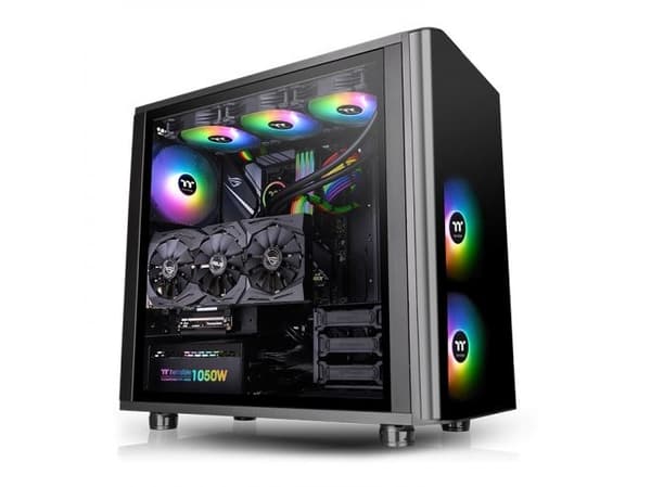Thermaltake View 31 TG - ARGB Edition - tower - ATX - genomskinlig sidopanel (härdat glas) - ingen strömförsörjning (PS/2) - svart - USB/ljud
