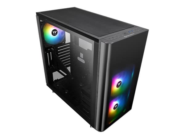 Thermaltake View 31 TG - ARGB Edition - tower - ATX - genomskinlig sidopanel (härdat glas) - ingen strömförsörjning (PS/2) - svart - USB/ljud Svart
