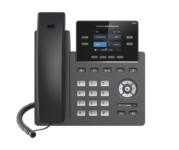 Grandstream Networks GRP2612W, IP Phone, Musta, Johdollinen puhelin, Kanavansisäinen, Out-of band, SIP-tiedot, Valvoja, Käyttäjä, 2 linjat