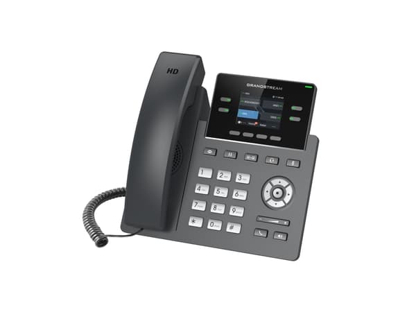 Grandstream Networks GRP2612W, IP Phone, Musta, Johdollinen puhelin, Kanavansisäinen, Out-of band, SIP-tiedot, Valvoja, Käyttäjä, 2 linjat