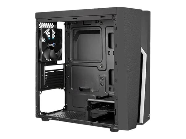 AeroCool Bolt Mini - Tower - micro ATX - genomskinlig sidopanel (akryl) - ingen strömförsörjning (ATX) - svart - USB/ljud