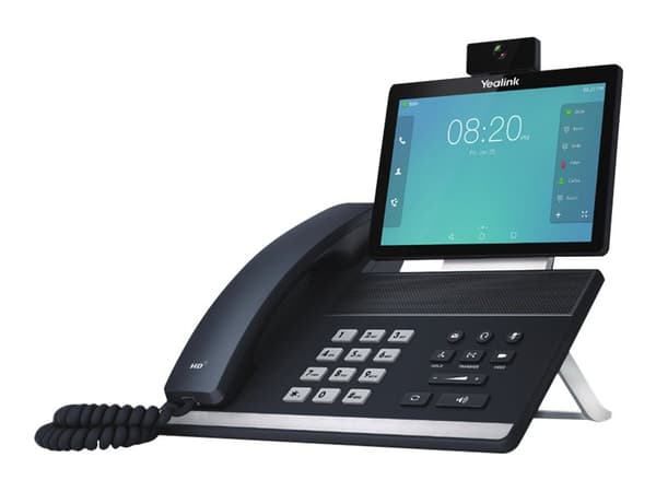 Yealink VP59 - IP-videotelefon - med digitalkamera, Bluetooth-grensesnitt med anrops-ID - IEEE 802.11a/b/g/n/ac (Wi-Fi) / Bluetooth 4.2 - 5-veis anro Sort, Grå
