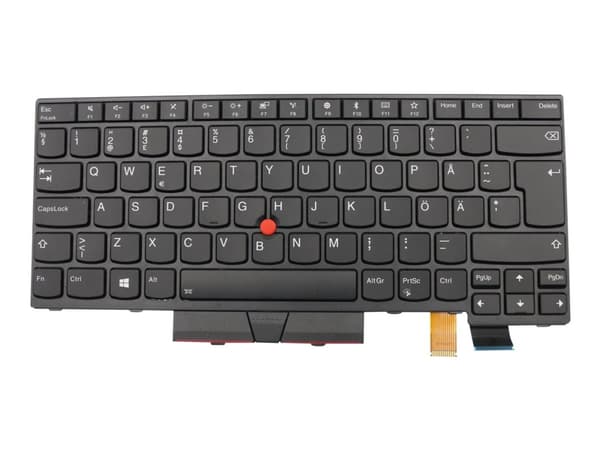 Lite-On - Ersättningstangentbord för bärbar dator - med Trackpoint - bakgrundsbelyst - QWERTY - finska - FRU - för ThinkPad T480 20L5, 20L6