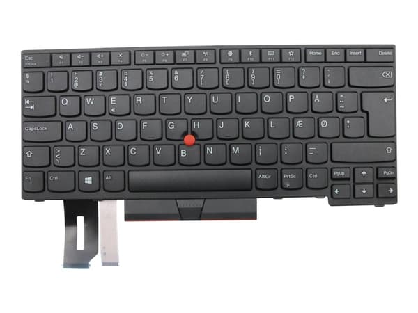 Sunrex - Ersättningstangentbord för bärbar dator - med Trackpoint - QWERTY - dansk - svart - FRU - för ThinkPad E48X; E49X; L380; L380 Yoga; L390; L3