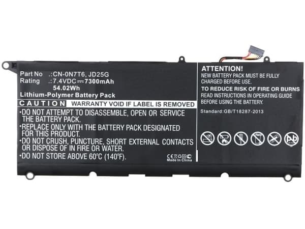 CoreParts - Batteri för bärbar dator - litiumpolymer - 7300 mAh - 54 Wh - svart - för Dell XPS 13 (9343)