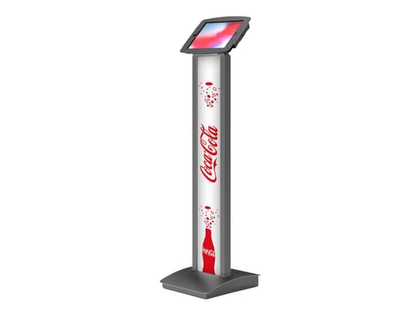 Compulocks iPad 10.2" Space Enclosure Brandable Floor Stand - Kiosk - Tyverisikker - for nettbrett - låsbar - høyverdig aluminium - svart - skjermstø