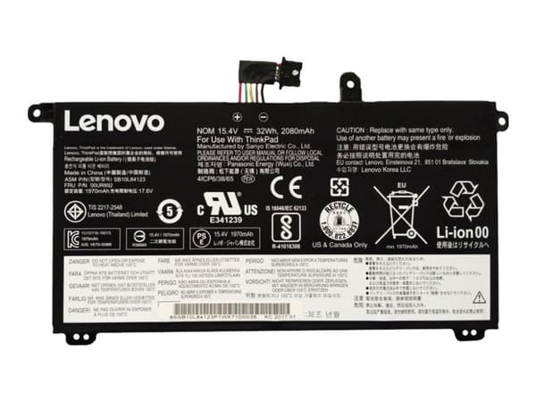 Lenovo - Batteri för bärbar dator - litiumjon - 4-cells - 2080 mAh - 32 Wh - FRU - för ThinkPad P51s 20HB, 20HC, 20JY, 20K0; T570 20H9, 20HA, 20JW, 2