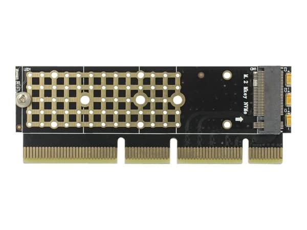 Delock PCI Express x16 (x4 / x8) Card to 1 x NVMe M.2 Key M for Server - Kontrollerkort - 1 Kanal - M.2 Card - PCIe 3.0 x16