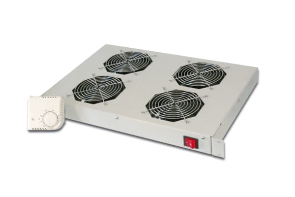 Digitus DN-19 FAN-4-HO - Systemviftebrett - med 4 kjølevifter - grå - 19"