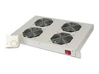 Digitus DN-19 FAN-4-HO - Systemviftebrett - med 4 kjølevifter - grå - 19"