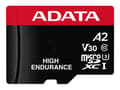 Miniatyrbild 3 av 5: ADATA High Endurance - Flash-minneskort (microSDXC till SD-adapter inkluderad) - 256 GB - A2 / Video Class V30 / UHS-I U3 / Class10 - mikroSDXC UHS-I