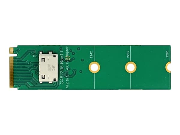 DeLOCK M.2 Key M til 1 x OCuLink SFF-8612-konverter - Grensesnittadapter - M.2-kort