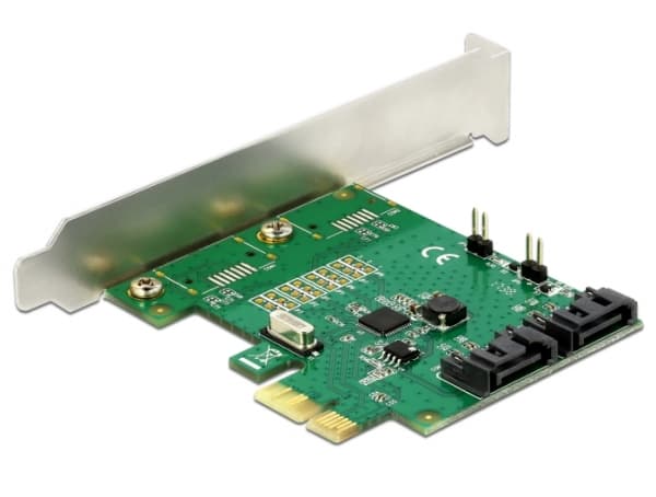 Delock - Styreenhed til lagring (RAID) - 2 kanava - SATA 6Gb/s - RAID 0, 1 - PCIe 2.0 x1