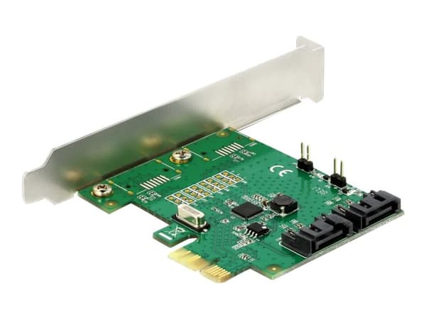 Delock - Styreenhed til lagring (RAID) - 2 kanava - SATA 6Gb/s - RAID 0, 1 - PCIe 2.0 x1