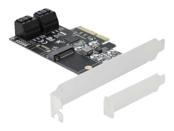 Delock - Lagringskontroller - SATA 6 Gb/s - lav profil - PCIe 3.0 x4