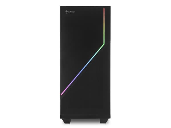 Sharkoon RGB FLOW - Tower - ATX - genomskinlig sidopanel (härdat glas) - ingen strömförsörjning - USB/ljud