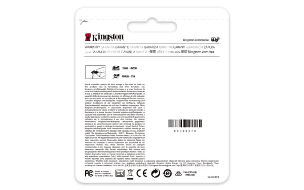 Kingston Canvas Select Plus - Flash-minneskort - 64 GB - Video Class V10 / UHS-I U1 / Class10 - SDXC UHS-I