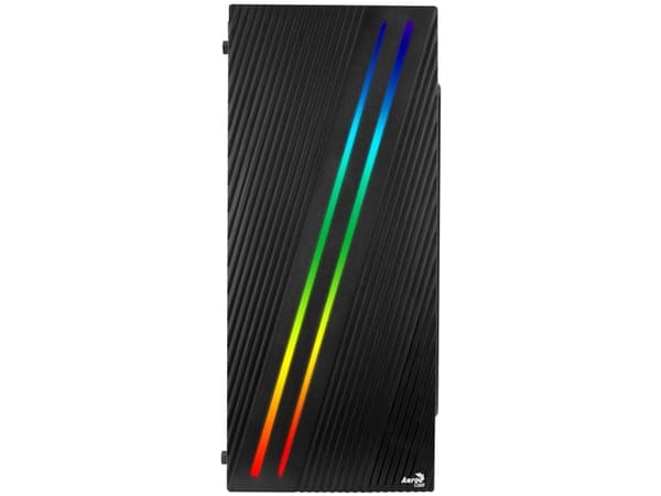 AeroCool Streak - Tower - ATX - sidepanel med vindu (akryl) - ingen strømforsyning (ATX) - svart - USB/lyd