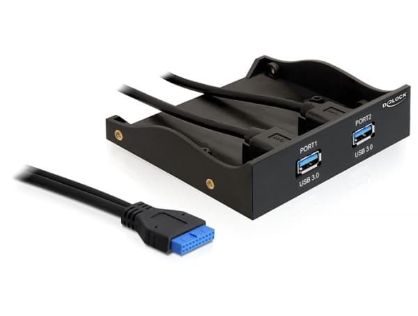 Delock USB 3.0 Front Panel 2-Port - Lagrings bay port panel - USB 3.0 x 2
