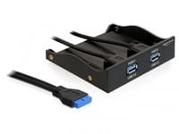 Delock USB 3.0 Front Panel 2-Port - Lagrings bay port panel - USB 3.0 x 2