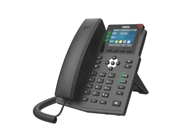 Fanvil X3U, IP Phone, Musta, Johdollinen puhelin, Pöytä/Seinä, Kanavansisäinen, Out-of band, SIP-tiedot, 6 linjat musta