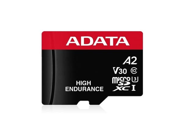 ADATA High Endurance - Flashminnekort (microSDXC til SD-adapter inkludert) - 128 GB - A2 / Video Class V30 / UHS-I U3 / Class10 - microSDXC UHS-I
