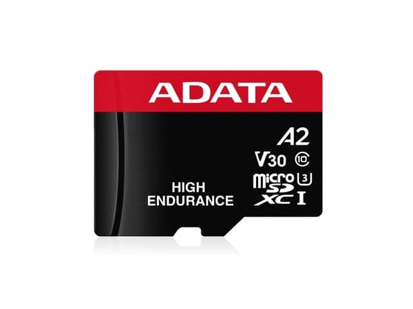 ADATA High Endurance - Flashminnekort (microSDXC til SD-adapter inkludert) - 128 GB - A2 / Video Class V30 / UHS-I U3 / Class10 - microSDXC UHS-I