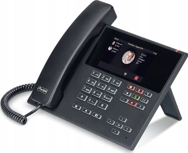 Auerswald COMfortel D-400 - VoIP-puhelin, jossa on soittajan tunnistus/puhelun odotus - 3-suuntainen puheluominaisuus - SIP, RTP, SRTP, SIPS - 6 linj