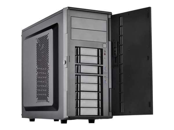 SilverStone Case Storage CS380 V2 - Tower - ATX - ingen strömförsörjning (ATX / PS/2) - svart - USB/ljud