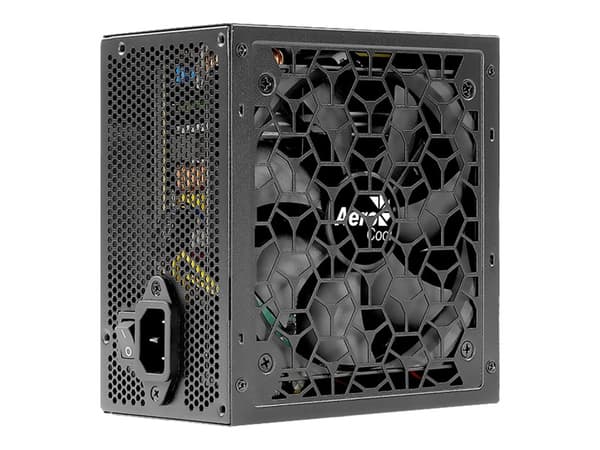 AeroCool AERO White 500W - Strømforsyning (intern) - ATX12V 2.4 - 80 PLUS - AC 200-240 V - 500 watt - aktiv PFC - matt svart