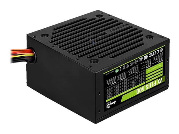 Aerocool VX Plus 500, 500 W, 230 V, 47 - 63 Hz, 4 A, 120 W, 456 W