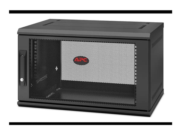 APC NetShelter WX AR106SH4 - Skåp - väggmontering - svart - 6U - 19"